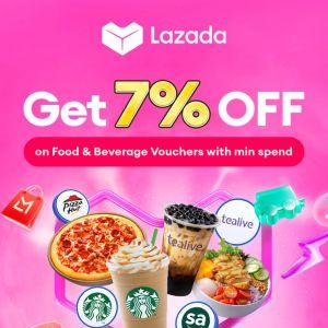 Lazada Promotion: Food & Beverage Vouchers - Get 7% OFF (Cap RM80) | March 2026