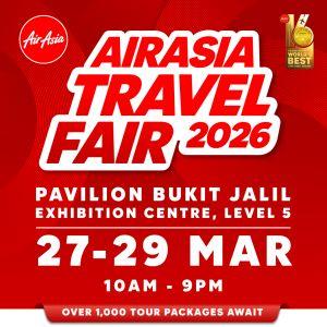 AirAsia Promo: Travel Fair 2026 @ Pavilion Bukit Jalil - Over 1,000 Tour Packages | 27-29 March 2026