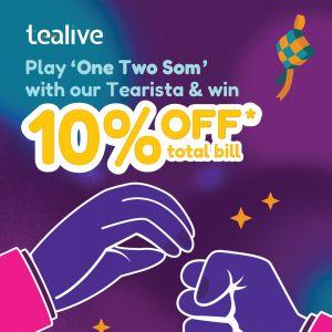 Tealive Promotion: Raya 'One Two Som' Challenge - Win 10% OFF Total Bill | Until 31 March 2026