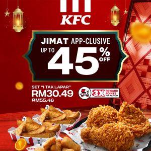 KFC Menu Promo: Jimat App-clusive - Up to 45% OFF | March 2026