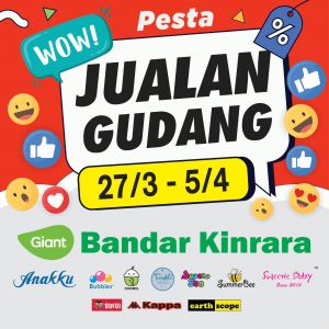 Anakku Promo: Warehouse Sale @ Giant Kinrara - Items From RM3 | 27 Mar - 5 Apr 2026