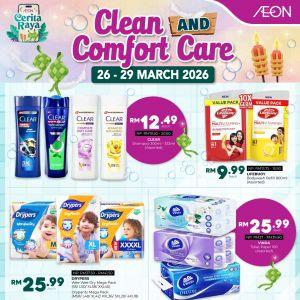 AEON Promotion: Clean and Comfort Care - Drypers Mega Pack RM25.99 | 26-29 March 2026