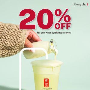 Gong Cha Promotion: Pista-Syiok Raya Series - 20% OFF Exclusive! | 30 Mar - 5 Apr 2026