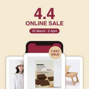 MUJI 4.4 Sale: Online Sale - Deals from RM4 & 10% OFF Welcome Coupon | 30 March - 5 April 2026