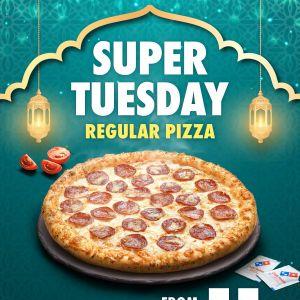 Domino's Pizza Tuesday Promotion: Super Tuesday - RM11 Regular Pizza | 31 March 2026