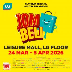 Watsons Sale @ Leisure Mall: Jom Beli Campaign - Best Buy Deals From RM4! | 24 Mar-5 Apr 2026