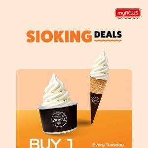myNEWS Promotion: Sioking Deals - Buy 1 Free 1 MARU Softserve & Snack Offers | April 2026