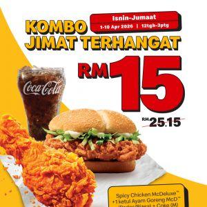 McDonald's Promotion: Kombo Jimat Terhangat - RM15 Lunch Combo | 1-10 Apr 2026
