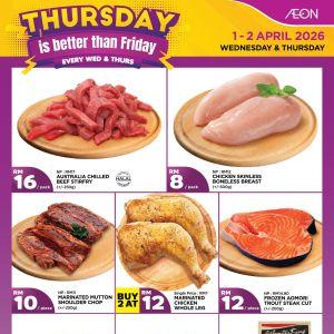 AEON Thursday Promotion: Fresh Groceries Deals - Grocery Deals from RM2 | 1-2 April 2026
