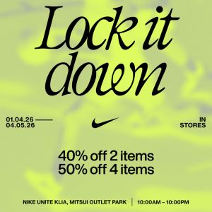 Nike Sale @ Mitsui Outlet Park: Lock It Down - Up to 50% OFF | 1 Apr - 4 May 2026