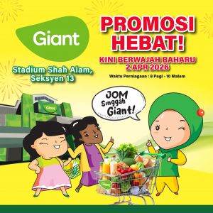 Giant Promotion @ Stadium Shah Alam: Wajah Baharu Sale - Buy 1 Free 1 Deals | 2-15 Apr 2026