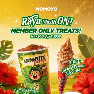 MOMOYO Promotion: Raya Masih ON! - FREE Caramel Peanut Joycone | 1-20 Apr 2026