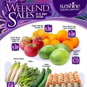 Sunshine Weekend Promotion: Weekend Sales - Ckh Egg 30's RM5.00 | 3-5 April 2026
