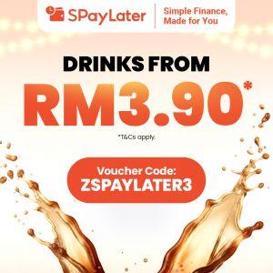 ZUS Coffee Promotion: SPayLater Promo - Drinks from RM3.90 using Voucher Code | March - April 2026