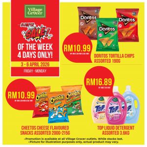 Village Grocer Promotion: Bumper Sale - Buy 2 Free 1 Seafood & Cheap Snacks | 3-6 April 2026