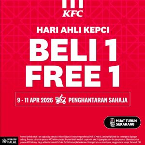 最新 KFC 促销 (9日-11日)：会员日买一送一 | 仅限App外卖递送