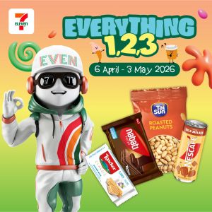 7-Eleven Promotion: Everything 1, 2, 3 Deals - Snacks From RM1 | 6 Apr - 3 May 2026
