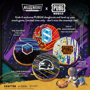Krispy Kreme Menu: Krispy Kreme PUBG MOBILE Collection - 4 Exclusive Doughnuts