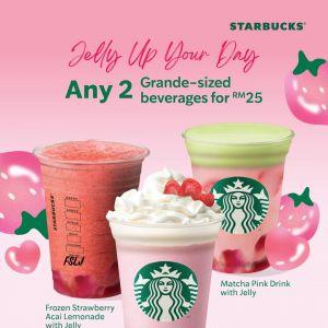 Starbucks Promotion: Jelly Up Your Day - Any 2 Grande Beverages for RM25