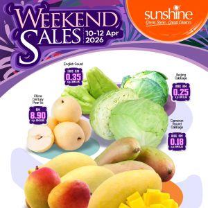 Sunshine Weekend Promotion: Weekend Sales - Fresh Groceries from RM0.18 | 10-12 April 2026