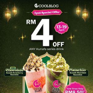 Coolblog Promotion: April Special Offer - RM4 OFF Kunafa Series | 13-19 April 2026