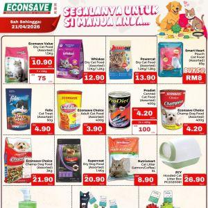 Econsave Promotion: Pet Supplies Sale - Deals From RM2 | Until 21 April 2026