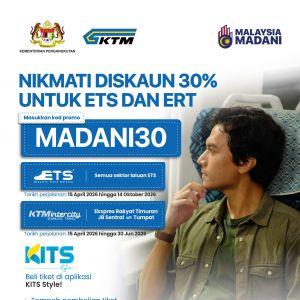 KTM Promotion: MADANI30 Promo Code - 30% OFF ETS & ERT Tickets | April 2026