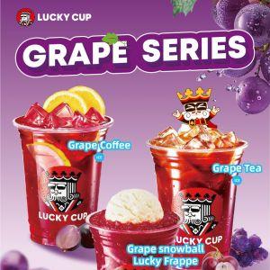 Lucky Cup Menu: New Grape Series - Try Grape Coffee & Frappe!