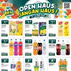 AEON BiG Promotion: Open Haus, Jangan Haus! - Drinks from RM1.99 & Buy 2 Free 1 | 17-19 April 2026