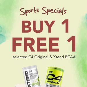LAC Promotion: Sports Specials - Buy 1 Free 1 C4 & Xtend BCAA | Till 19 April 2026