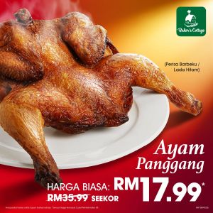 Baker's Cottage Promotion: Whole Ayam Panggang - Only RM17.99 (Normal RM35.99) | April 2026