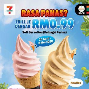 7-Eleven RM0.99 Ice Cream Promotion: Soft Serve Cones - Only RM0.99! | 20 April - 3 May 2026