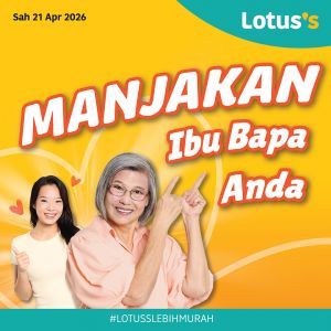 Lotus's Promotion: Elderly Care Essentials Sale - Up to RM30 OFF | 21 April - 6 May 2026