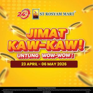 ST Rosyam Mart Promotion: Jimat Kaw-Kaw Payday Sale - Rice From RM27.99 | 23 April - 6 May 2026