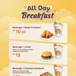 JCO Promotion: All Day Breakfast - Combos From RM10.50!