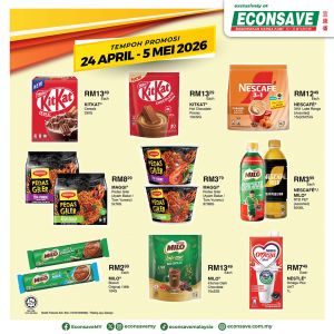 Econsave Nestle Promotion: Special Deals - Maggi RM8.29 & Milo Biscuit RM2.99 | 24 April - 5 May 2026