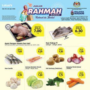 Lotus's Jualan Rahmah: Madani Promo - Fresh Chicken RM7.00/kg & Huge Discounts | 25-26 April 2026