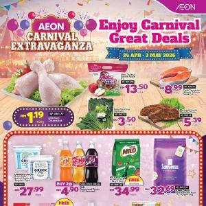 AEON Promotion: Carnival Extravaganza - Massive Grocery Discounts & Free Gifts | 24 Apr - 3 May 2026