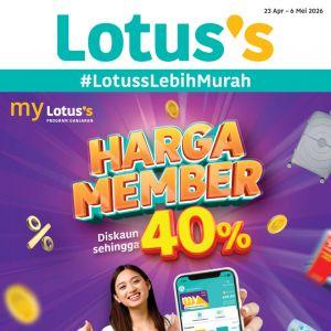 Lotus's Promotion: Harga Member Sale - Up to 70% OFF & Buy 1 Free 1 | 23 Apr - 6 May 2026