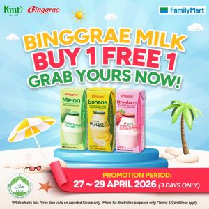FamilyMart Promotion: Binggrae Milk - Buy 1 Free 1 | 27-29 April 2026