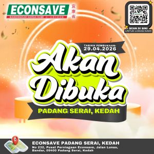 Econsave Promotion: Econsave Padang Serai Grand Opening - Whole Chicken at RM1! | April 2026