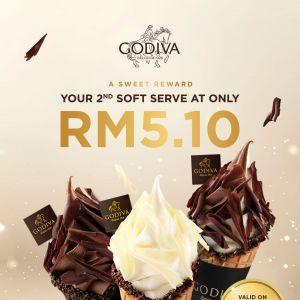 GODIVA Labour Day Promotion: A Sweet Reward - 2nd Soft Serve at RM5.10 | 1 May 2026
