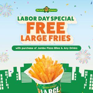 Potato Corner Labour Day Promotion: Labor Day Special - FREE Large Fries | 29 Apr - 3 May 2026