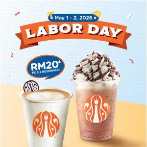 J.CO Labour Day Promotion: Labor Day Deal - 2 Beverages for RM20 | 1 - 2 May 2026