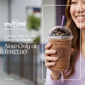 Coffee Bean Promotion: MyCBTL Member Exclusive - Mocha Mint Ice Blended at RM13.90 | 29 Apr - 12 May 2026
