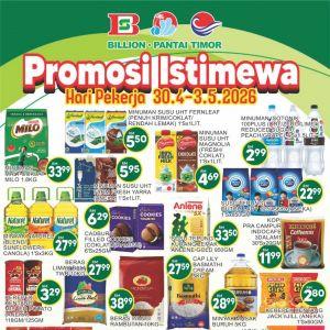 Billion & Pantai Timor Labour Day Promotion: Special Offers - Groceries From RM2.00 | 30 April - 3 May 2026