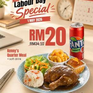 Kenny Rogers ROASTERS Labour Day Promotion: Quarter Meal for Just RM20! | 1 May 2026