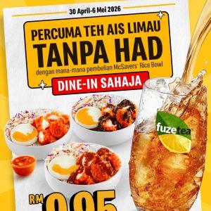 McDonald's Promotion: McSavers™ Rice Bowl - FREE Unlimited Iced Lemon Tea | 30 Apr-6 May 2026