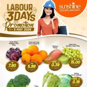 Sunshine Promotion: Labour Day 3-Day Special - Groceries From RM0.19 | 1-3 May 2026