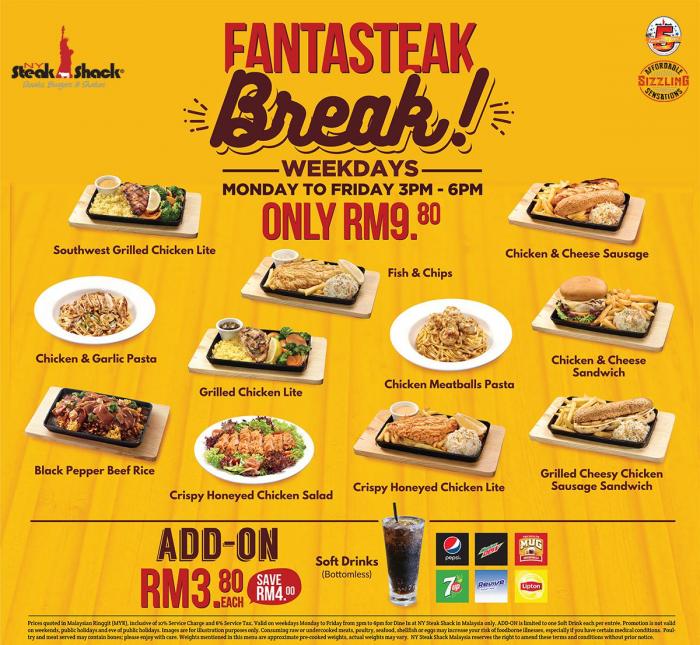NY Steak Shack Fantasteak Break for RM9.80 only